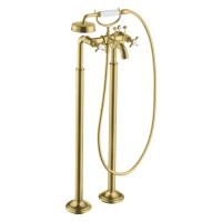 Смеситель Axor Montreux для ванны, напольный, с ручным душем, цвет: шлифованная медь