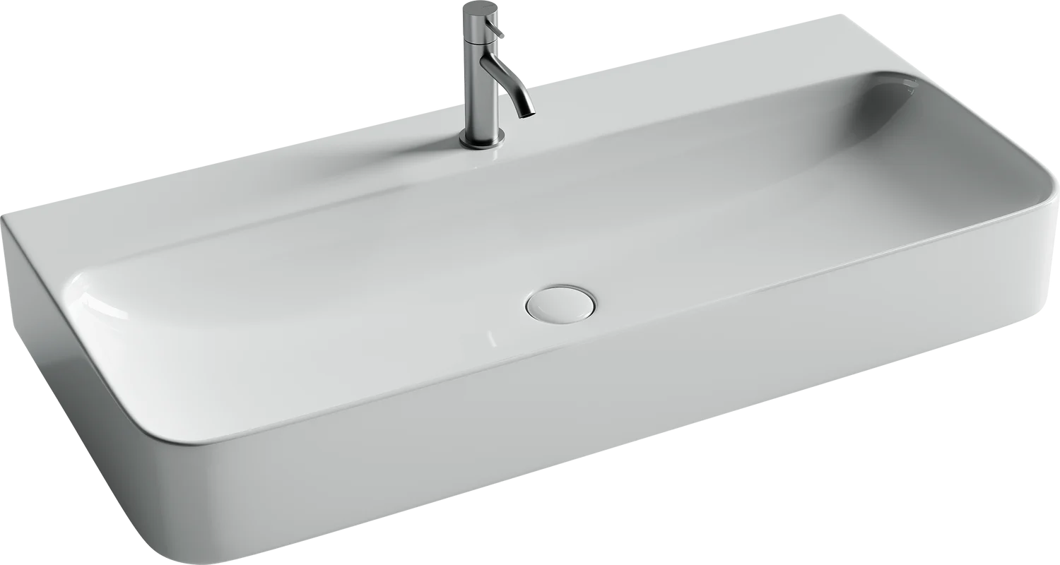 Раковина Ceramicanova Aura CN2007 подвесная, 102x47.6 см, белая
