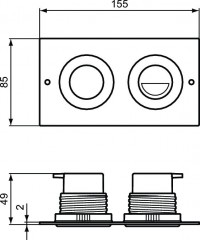 кнопка для инсталляции ideal standard septa pro p2 r0134my