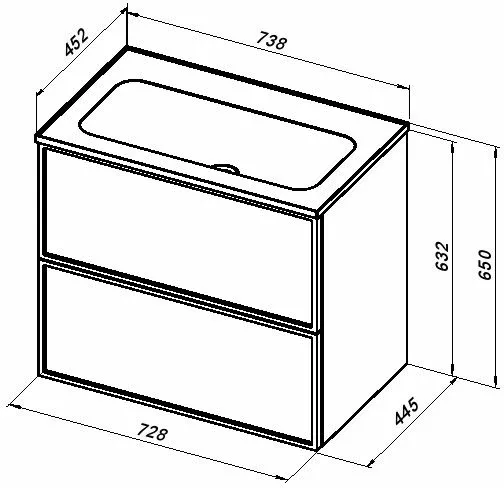 раковина для тумбы aquanet арт 75 00318925