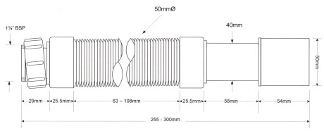 гофра 25,5-30 см 1 1/4"-40/50 mcalpine mrmf103s