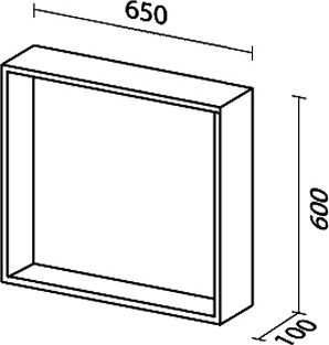 зеркало sanvit контур glass 65