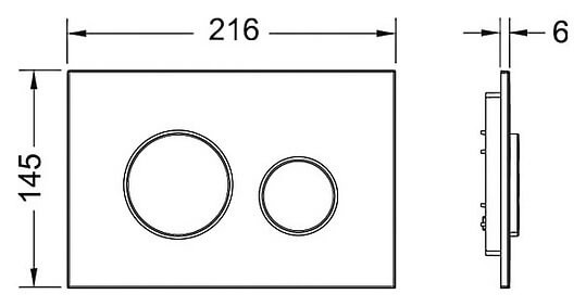 кнопка для инсталяции tece loop plastic 9240625 цвет хром матовый