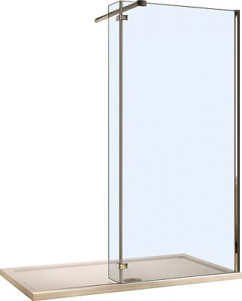 душевая перегородка weltwasser ww400 walk-in 100g+30g профиль хром, стекло прозрачное