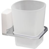Стакан для зубных щеток WasserKRAFT Leine K-5028W цвет хром | белый