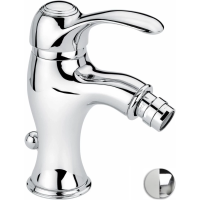 Смеситель Emmevi Harmony 22004/BC для биде, с донным клапаном, хром/белый