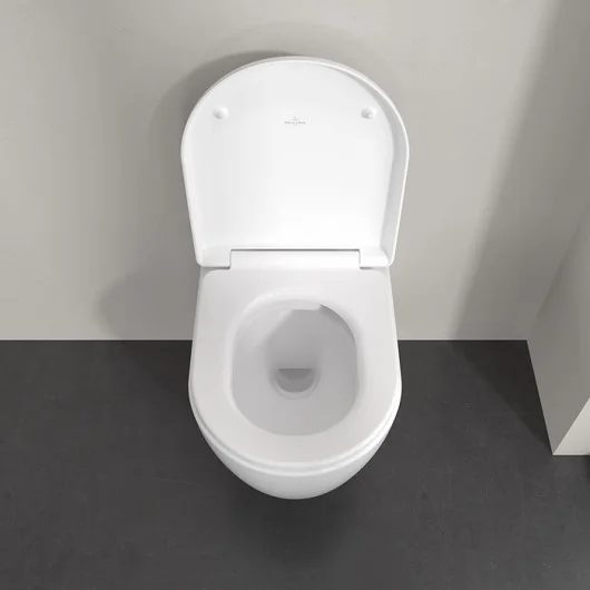 унитаз подвесной villeroy&boch skyla 5656cl01 безободковый, с сиденьем микролифт, цвет альпийский белый