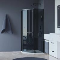 Душевой уголок RGW Hotel HO-081 90×195 см, профиль черный, стекло тонированное