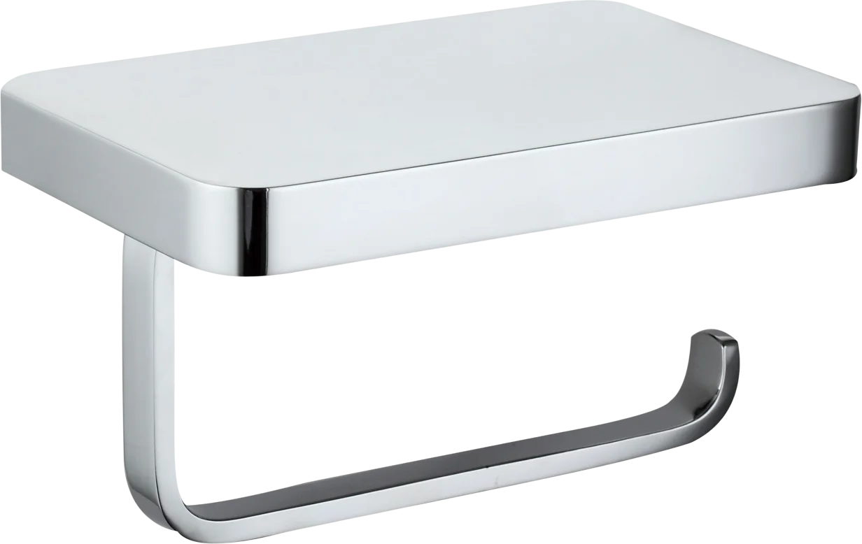 Держатель туалетной бумаги Wonzon & Woghand Flat WW-9736 хром, с полкой