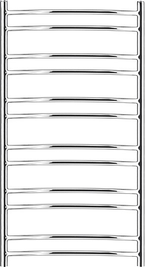 Полотенцесушитель электрический ПоЛ-ЛХ 500х985-12Д Радуга G1/2 никель/хром