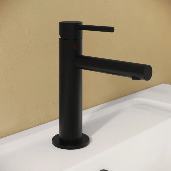 смеситель vitra origin a4255636wtc для раковины, матовый