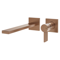 Смеситель Gessi Inverso Diamantato 73688#708 для раковины, настенный, цвет Copper Brushed PVD