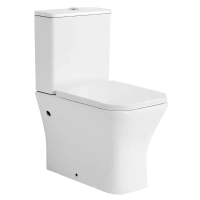 Унитаз компакт Azario Blaise AZ-55-1 напольный, безободковый, с бачком и сиденьем микролифт, 61.55х38.5х80.1 см, белый