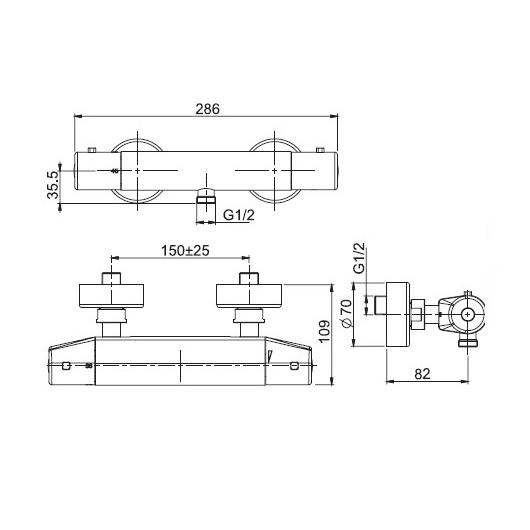 смеситель для душа fima carlo frattini fimatherm f4215/1ns с термостатом, цвет черный матовый