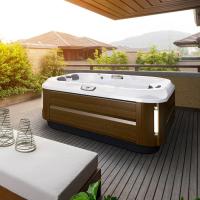 Минибассейн JACUZZI J315 ZA12ZD0EW4T 193х168х81 см отдельностоящий, platinum / modern hardwood