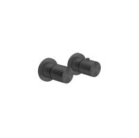 Смеситель Gessi Habito Intreccio 70136#706 для душа, встраиваемый, термостатический, с перелючателем на 3 положения, внешняя часть, цвет Black Metal PVD
