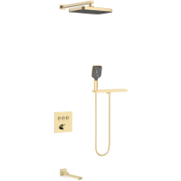 Душевой комплект Vincea VSFW-4311RBG 315x210 мм, со смесителем, золотой матовый