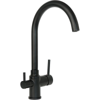 Смеситель для кухни Славен Город Серия-Д СЛ-ОД-Д75 с подключением к фильтру, черный матовый
