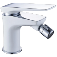 Смеситель Lemark Allegro LM5908CW для биде, с донным клапаном, хром/белый