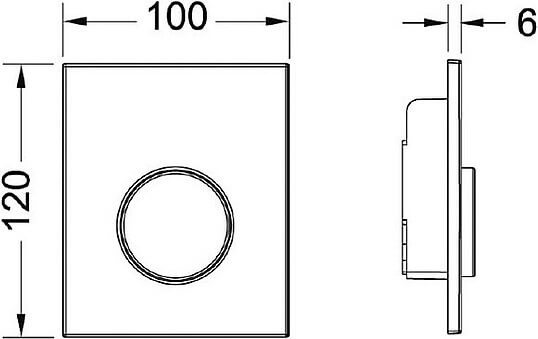 кнопка для инсталляции tece loop urinal 9242626 цвет хром