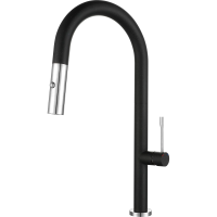 Смеситель для кухни Rivelato Asti 3972500 nero cromo с выдвижным изливом, хром/черный