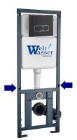 Инсталляция для унитазов WeltWasser WW INS MARBERG 410 SE BL с квадратной кнопкой черная