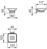 Мыльница Ideal Standard IOM Square E2201AA Хром