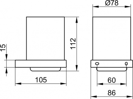 Стакан для зубных щеток KEUCO Edition 90 Square 19150 019000 хром