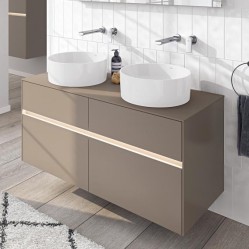 раковина villeroy & boch collaro 4a1840rw накладная, ø40 см, stone white (белый матовый) с покрытием ceramicplus
