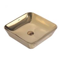 Раковина Abber Rechteck AC2205GG накладная, 43x43xh11см, золотая