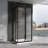 Душевой уголок 100x100 см Abber Schwarzer Diamant AG02100BH-S100B прозрачное