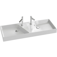 Раковина полувстраиваемая Jacob Delafon Rythmik 120 EXM112-Z-00, белая двойная