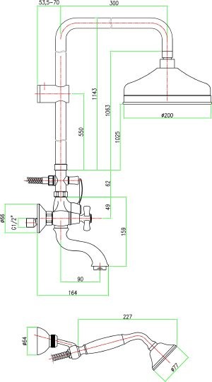 душевая стойка fiore margot 26oo0615