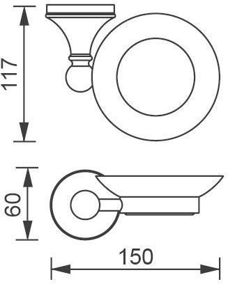 Мыльница для ванной Aquanet 5585