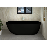 Акриловая ванна Ceruttispa Como CT9904 170x75 см, отдельностоящая, черный матовый