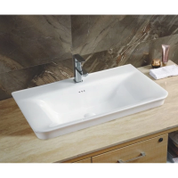 Раковина CeramaLux N NYJ851-80 81x47 см, накладная / врезная, белая