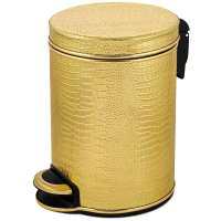 Мусорное ведро 3л, золото Geralis Croco V-KGG-M