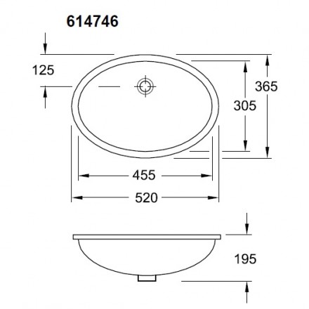 раковина встраиваемая 46 см villeroy & boch evana 6147 46 r1