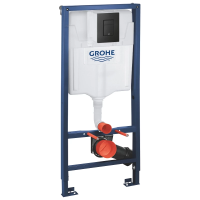 Инсталляция для унитаза Grohe Solido 38811KF0 с кнопкой смыва, черный матовый