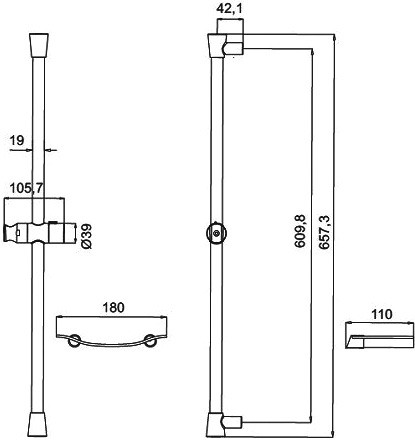 душевая штанга iddis sicily sic6500i17