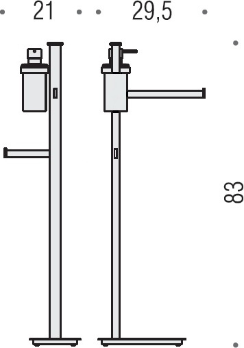 Напольная стойка Colombo Design Units B9119.S.CR-VAN