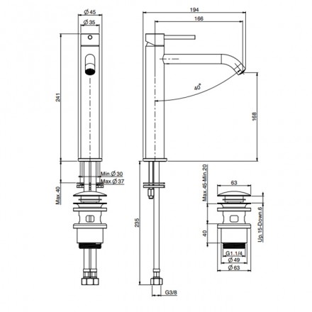 смеситель для раковины fima carlo frattini spillo steel f3071linox