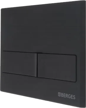 клавиша для инсталляции berges novum l5 040015 для унитаза, абс-пластик, черная