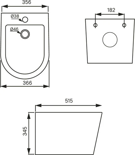 биде подвесное iddis calipso calrw02i82