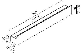 Agape Sen Полотенцедержатель, 80см, подвесной, цвет: черный