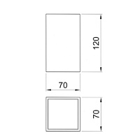 Стакан для зубных щёток Fantini Linea 96 P4 7631 черный матовый