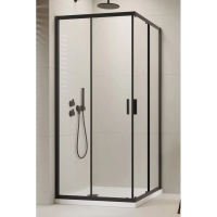 Душевой уголок Radaway Alienta Black C 80x80 10238080-54-01 профиль черный матовый, стекло прозрачное
