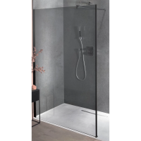 Душевая перегородка Jacob Delafon Contra Walk In 140 E22W140-BLV профиль черный, стекло серое