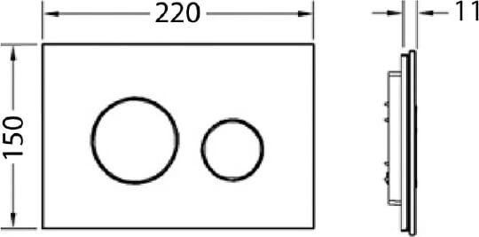 кнопка для инсталляции tece loop glass 9240659 цвет белый цвет хром матовый