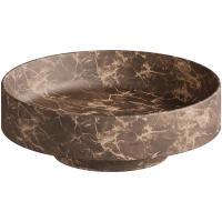 Раковина-чаша Boheme Sole Corian Emprador 801-ED 40x40 см, накладная, коричневый мрамор